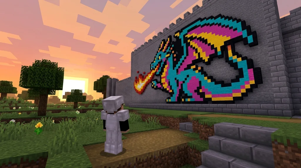 7 Best Block Palettes for Minecraft Pixel Art in 2026 supporting Minecraft scene 1