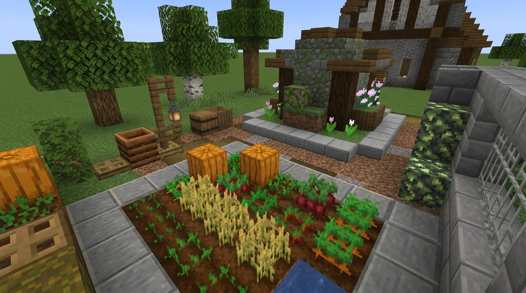 7 Best Garden & Landscape Block Palettes for Minecraft 2026 supporting Minecraft scene 1
