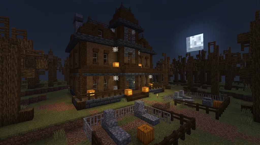 7 Best Halloween Block Palettes for Minecraft Builds (2026) supporting Minecraft scene 1