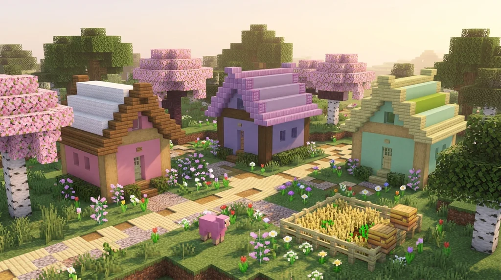 7 Best Pastel Block Palettes for Cute Minecraft Builds (2026) supporting Minecraft scene 1