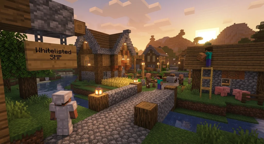 How to Apply for a Whitelisted Minecraft Bedrock SMP in 2026 supporting Minecraft scene 1