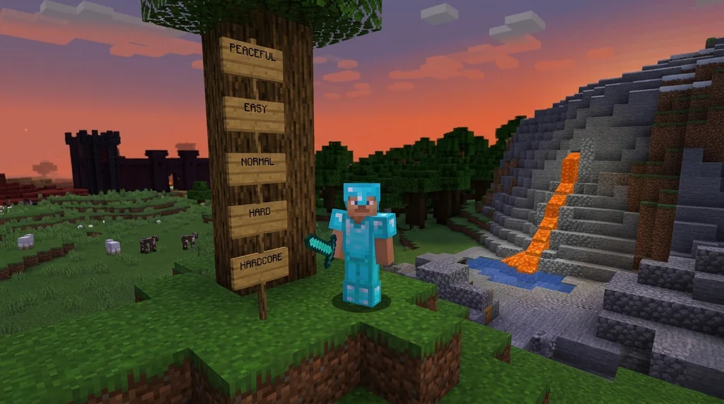 How to Beat the Peaceful-to-Hardcore Minecraft Challenge (2026) supporting Minecraft scene 1