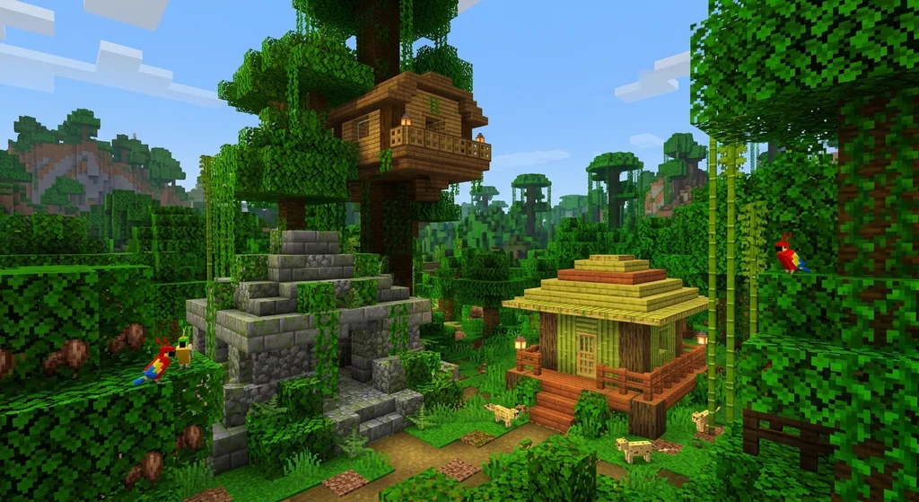 7 Best Jungle Block Palettes for Minecraft Builds (2026) supporting Minecraft scene 1