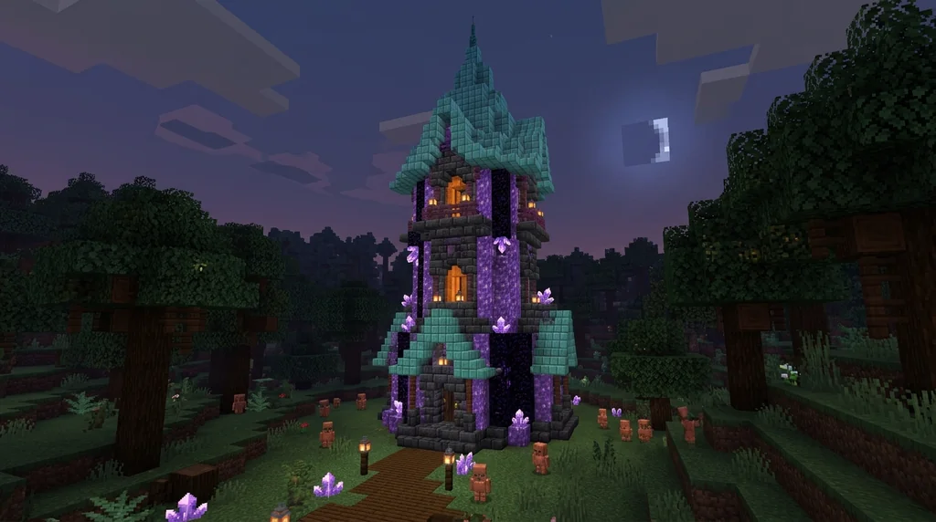 Best Minecraft Block Palette for a Wizard Tower in 2026 supporting Minecraft scene 1
