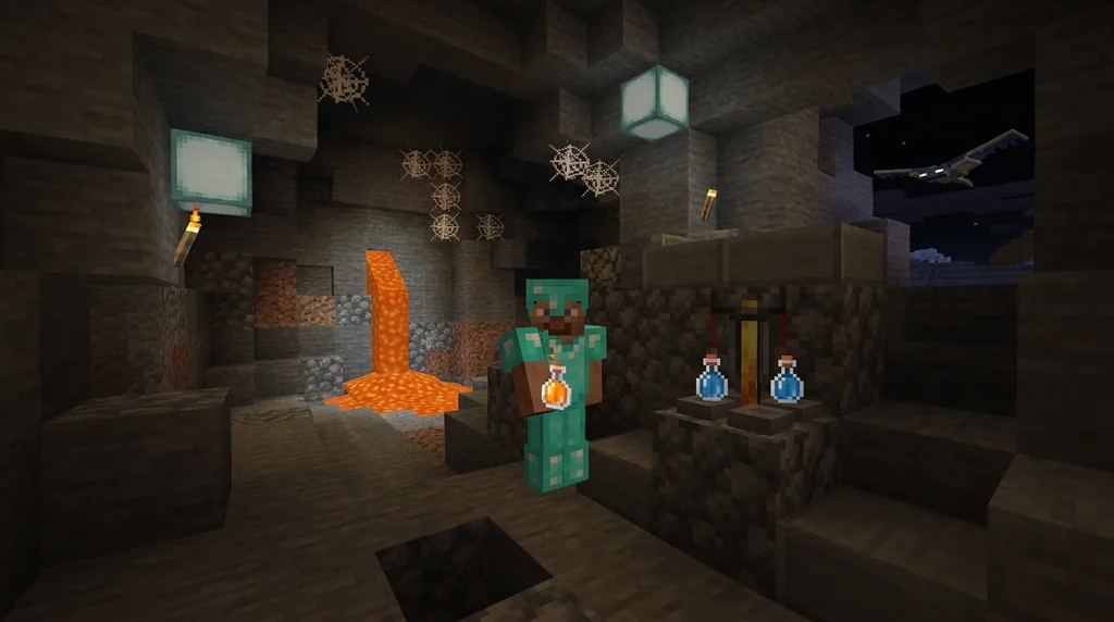 Best Potions for Hardcore Minecraft Survival: Brew These First (2026) supporting Minecraft scene 1