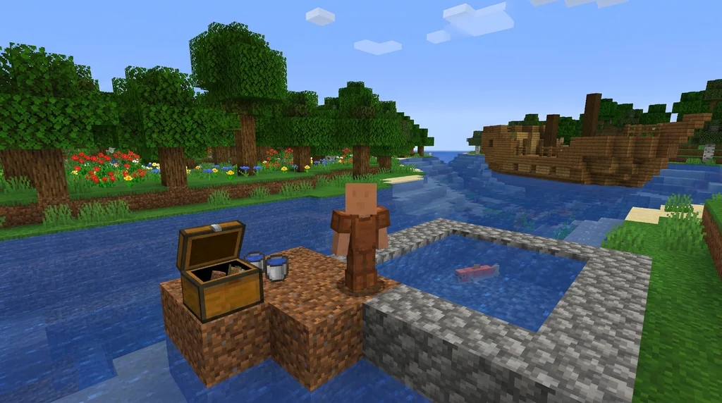 How to Catch Fish Without a Fishing Rod in Minecraft (2026) supporting Minecraft scene 1