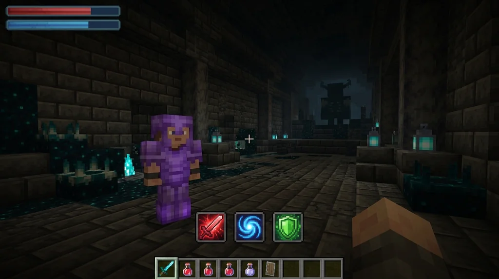 How to Customize Minecraft MMORPG HUDs and Action Bars in 2026 supporting Minecraft scene 1
