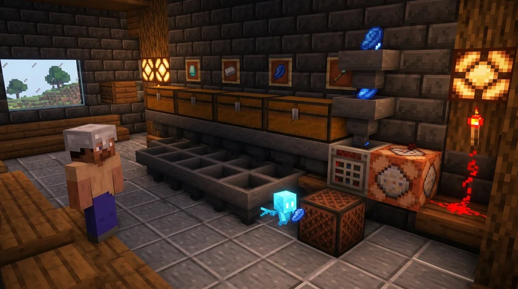 How to Automate Item Sorting with Allays in Minecraft 2026 supporting Minecraft scene 1