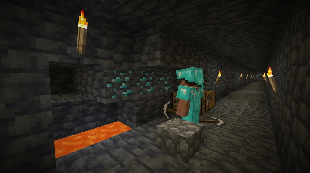 How to Find Diamonds Fast in 2026: The Ultimate Mining Guide supporting Minecraft scene 1