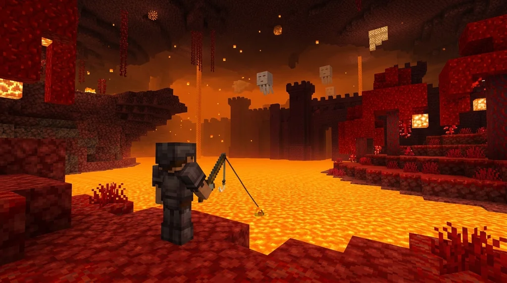 How to Fish in Lava in Minecraft 2026: What You Can Catch supporting Minecraft scene 1