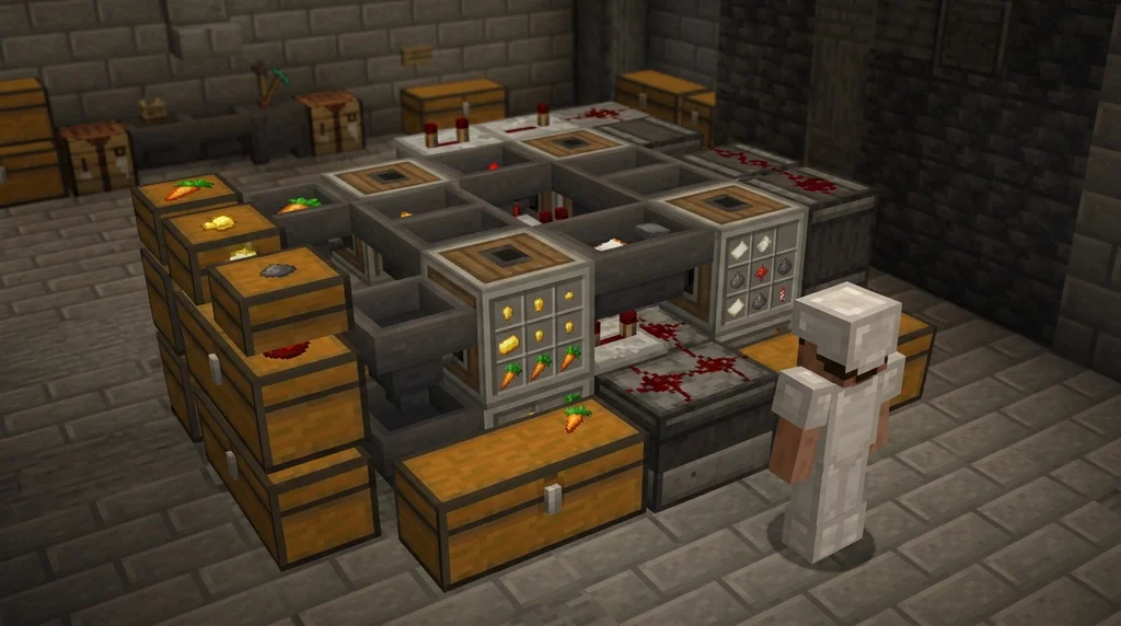 How to Use the Minecraft Crafter: Automatic Crafting Guide (2026) supporting Minecraft scene 1