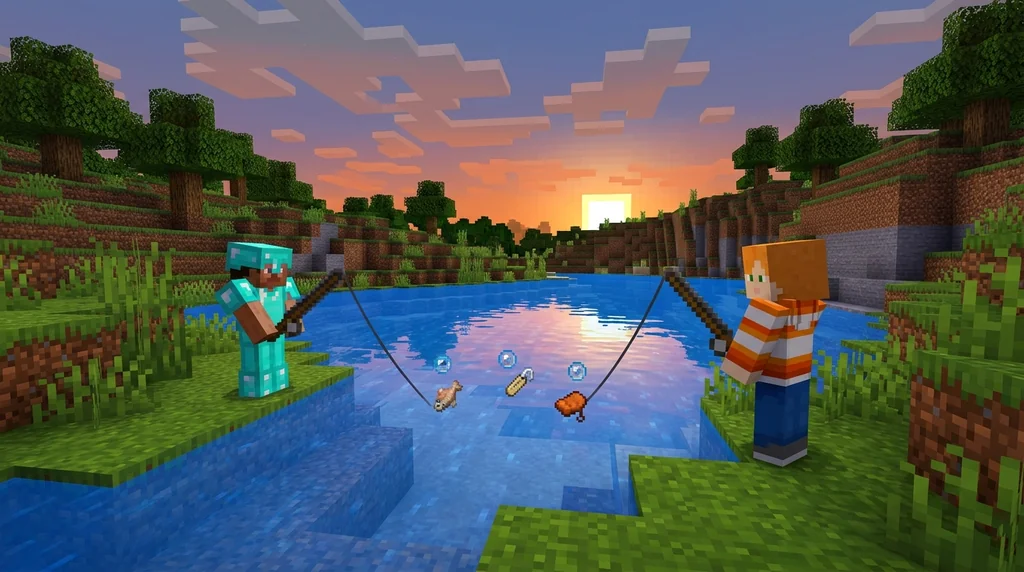 Minecraft Java vs Bedrock Fishing Differences in 2026 supporting Minecraft scene 1