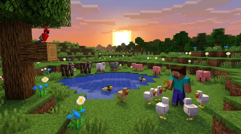 Minecraft Animal Mobs Reference Guide supporting Minecraft scene 1