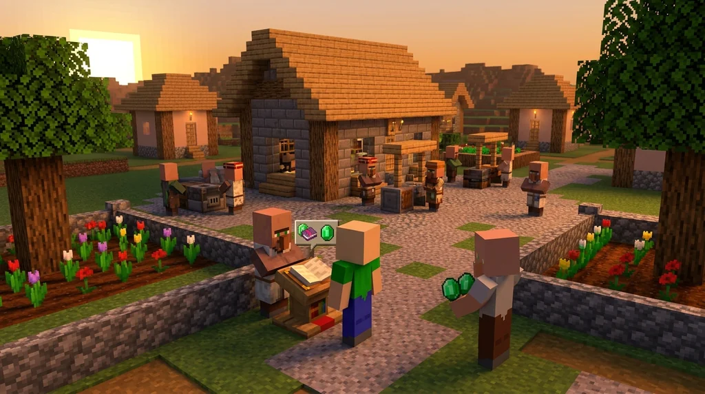 Minecraft Bedrock Villager Economy: Supply and Demand System supporting Minecraft scene 1