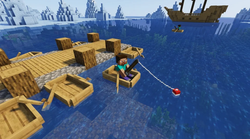 How to Use a Boat for Fishing in Minecraft (2026 Guide) supporting Minecraft scene 1