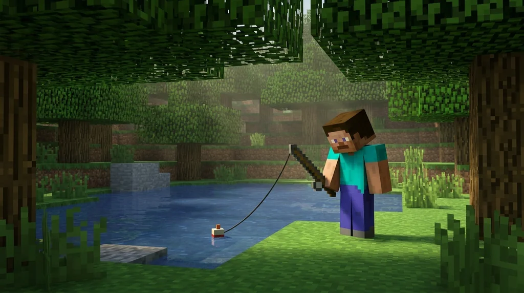 Why Your Minecraft Fishing Rod Isn't Catching: Key Factors supporting Minecraft scene 1
