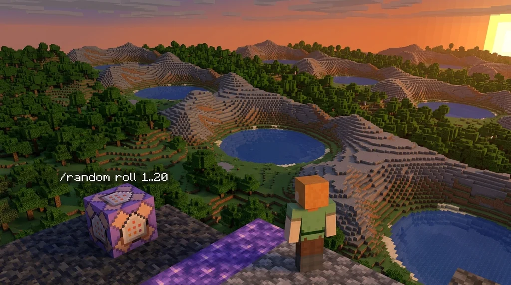 Minecraft Random Generation Quick Reference: Seeds and /random Command supporting Minecraft scene 1