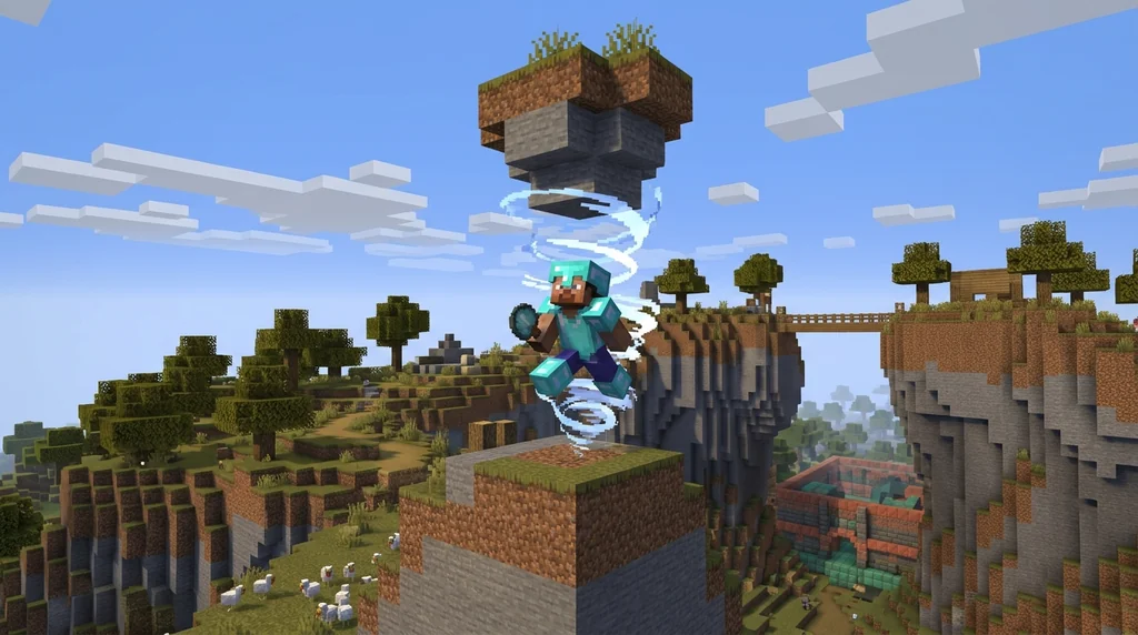 How to Use Wind Charges in Minecraft 1.21: A Complete Movement Guide supporting Minecraft scene 1