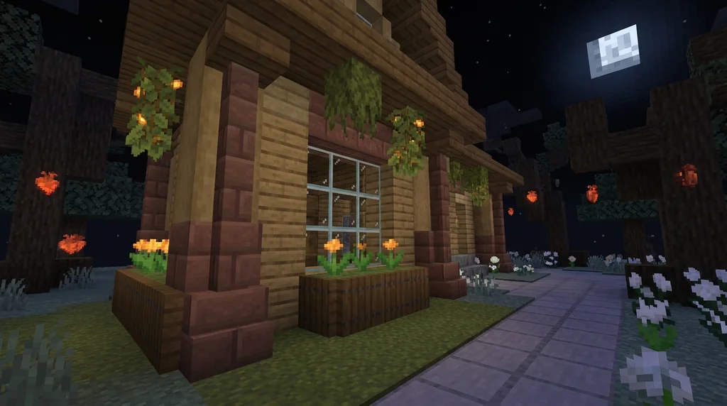 Pale Oak Block Palette Guide for Minecraft Builders supporting Minecraft scene 1