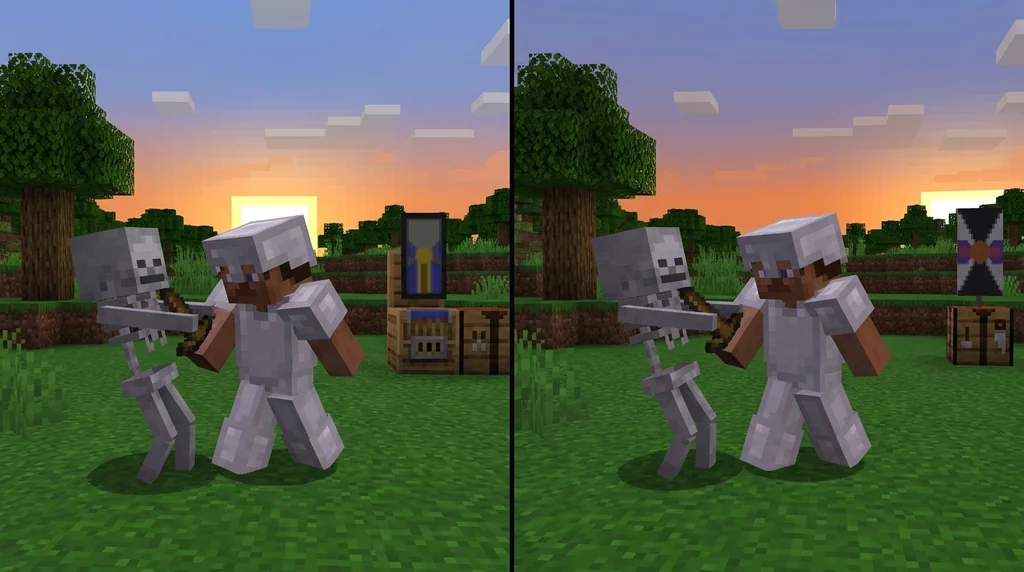Understanding Parity Issues Between Java and Bedrock Editions supporting Minecraft scene 1