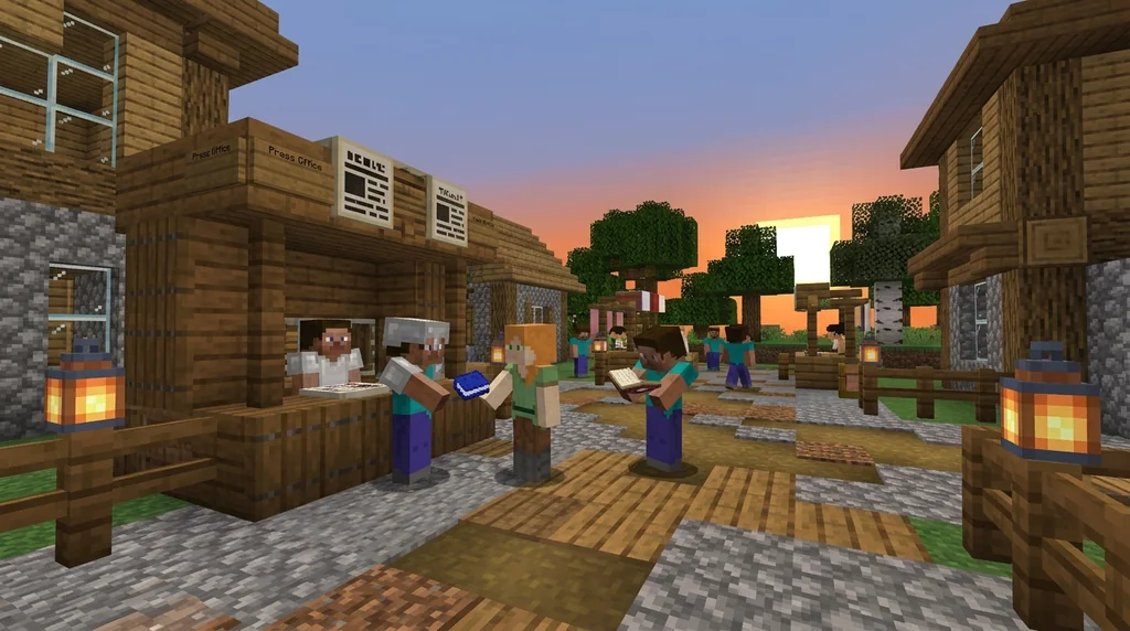 How to Start a Player-Run Newspaper in Your Minecraft Community (2026) supporting Minecraft scene 1