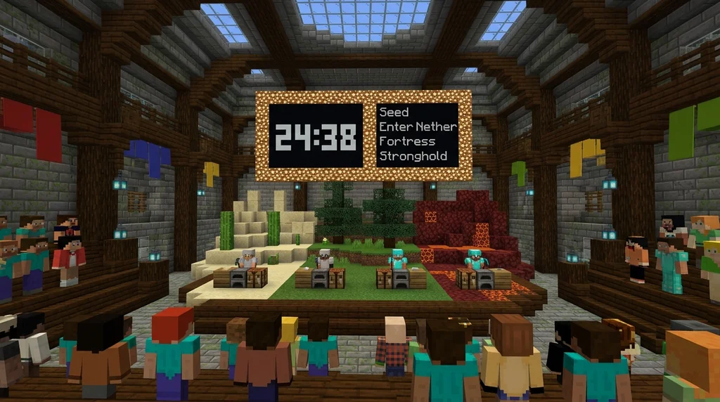 The Midoffs LIVE Speedrunning Tournament at TwitchCon supporting Minecraft scene 1