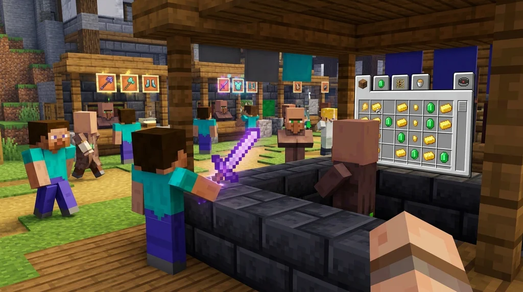 How to Trade Unwanted Custom Items for Server Currency in Minecraft 2026 supporting Minecraft scene 1