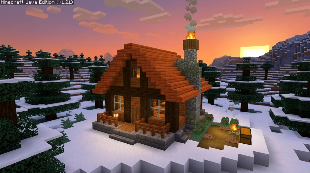 7 Best Warm-Tone Block Palettes for Spruce Cabin Builds in 2026 supporting Minecraft scene 1