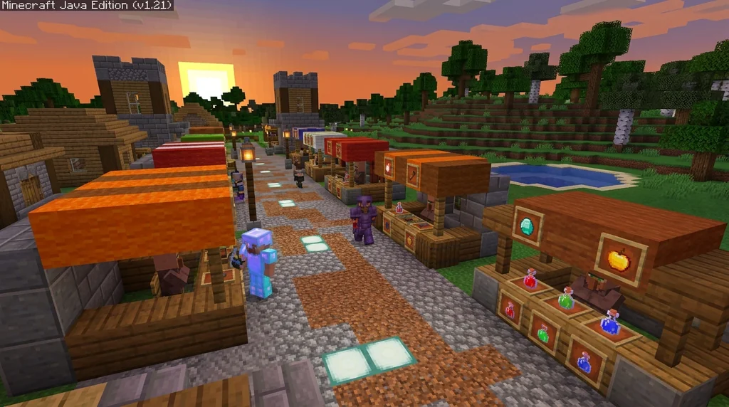 What is a Minecraft Economy Server? 5 Types of SMP Markets 2026 supporting Minecraft scene 2